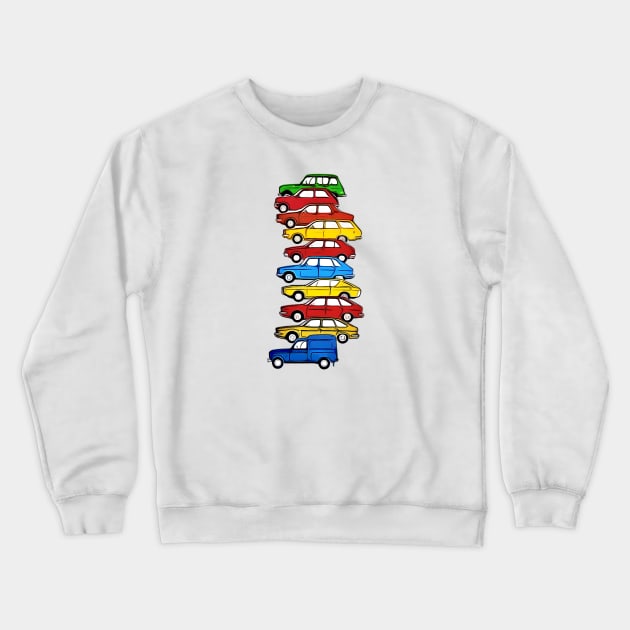 Renault 1978 Cartoon Crewneck Sweatshirt by AaaahEeeekStudio